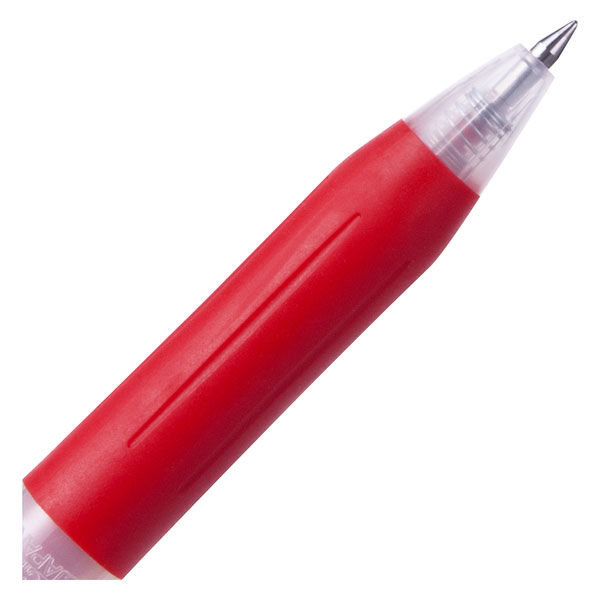 アスクル】アスクル ノック式ゲルインクボールペン 0.5mm 赤 3本 AJJ15 