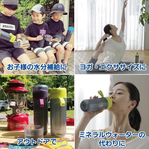 アスクル ブリタ（BRITA） 水筒 直飲み 携帯 浄水器 ボトル フィルアンドゴーアクティブ ブルー 本体 600ml + エコバッグ付き 日本正規品 通販 - ASKUL（公式）