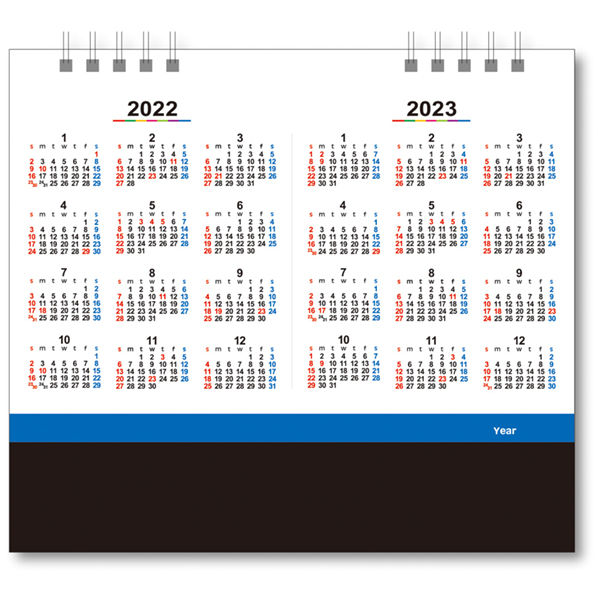 新日本カレンダー 2022年卓上カレンダー カラーインデックス B6 NK-516 1冊