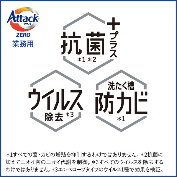 アタックZERO（アタックゼロ） 抗菌+（プラス） 業務用詰替2kg 1個 花王