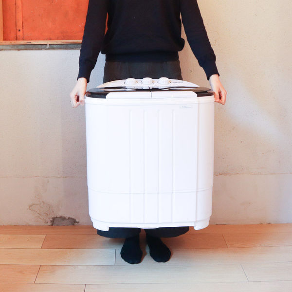 アスクル】サンコー 小型二槽式洗濯機「別洗いしま専科3」 STTWAMN3 1 