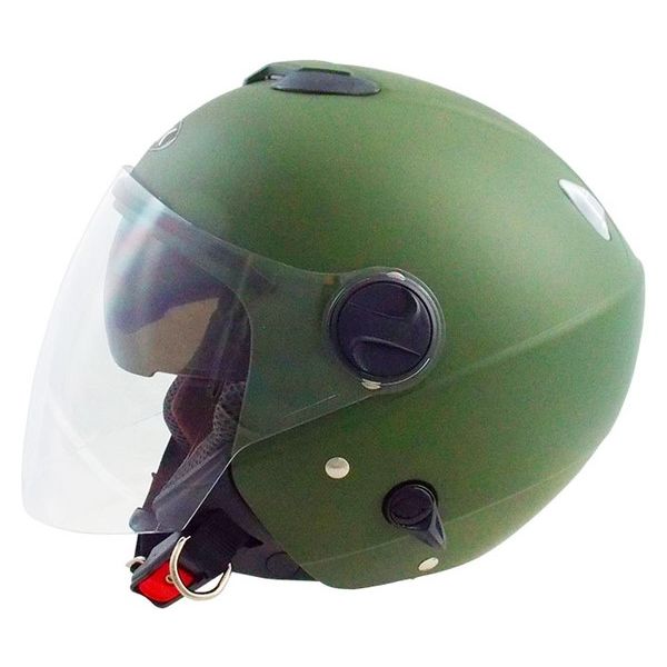 アスクル】TNK工業 ZJ-3 ジェットヘルメット ハーフマッドカーキ 