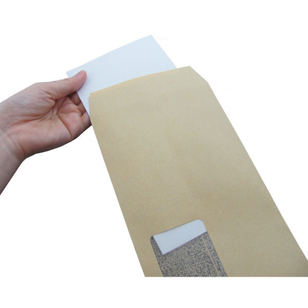 アスクル】今村紙工 透けない窓付き封筒 テープ付 長3 クラフト MD-W01 1000枚（200枚×5箱） 通販 ASKUL（公式）