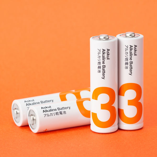 アスクル アルカリ乾電池 単3形 シュリンクなしパック 1パック（10本入