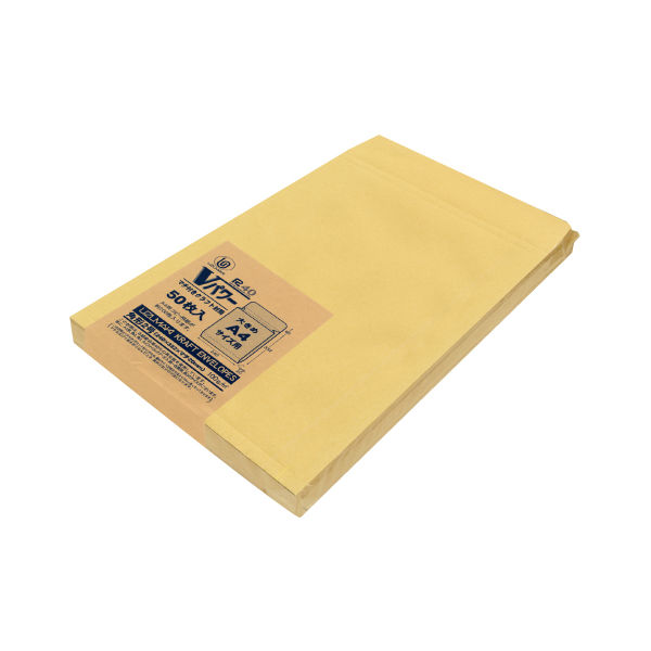 菅公工業 クラフトマチ付封筒 A4用縦型 シ787 100枚（50枚×2袋