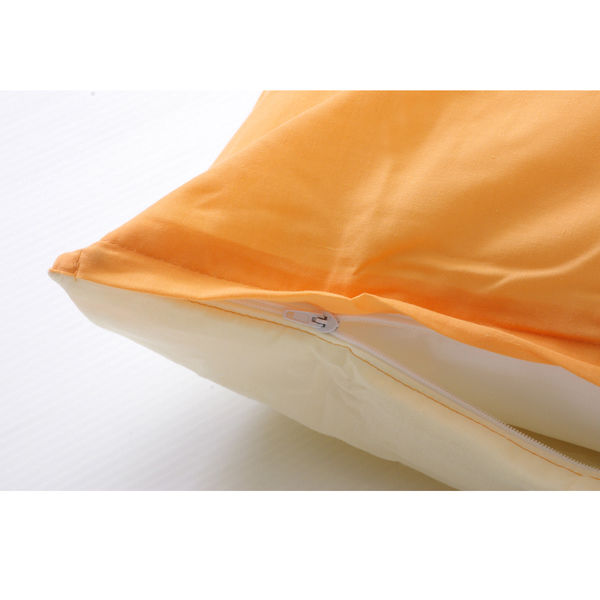 イケヒコ まくらカバー 洗える 『リバ枕カバー63』 オレンジ/ライトベージュ 約43×63cm 1個（直送品）