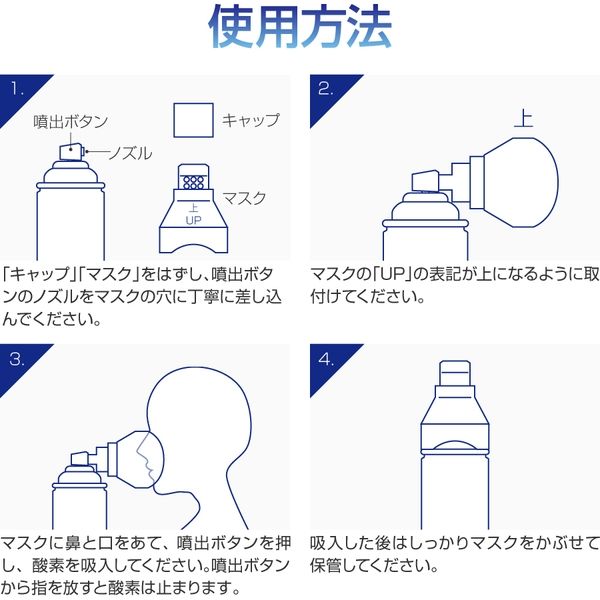 アスクル】酸素缶5L 日本製 酸素純度約95％ 携帯酸素 酸素スプレー 酸素補給（直送品） 通販 ASKUL（公式）