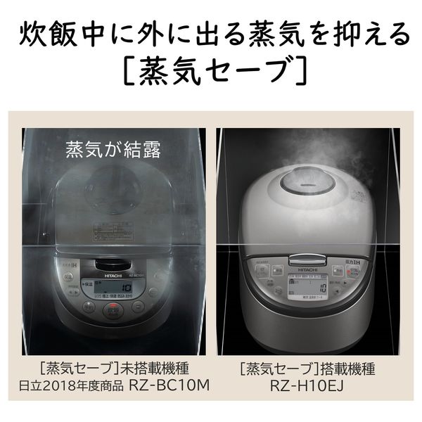 日立 圧力＆スチーム IHジャー炊飯器 5.5合炊き RZ-H10EJ S - アスクル