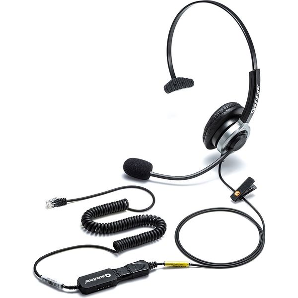 サンワサプライ 電話用ヘッドセット（片耳タイプ） MM-HSRJ02 1個