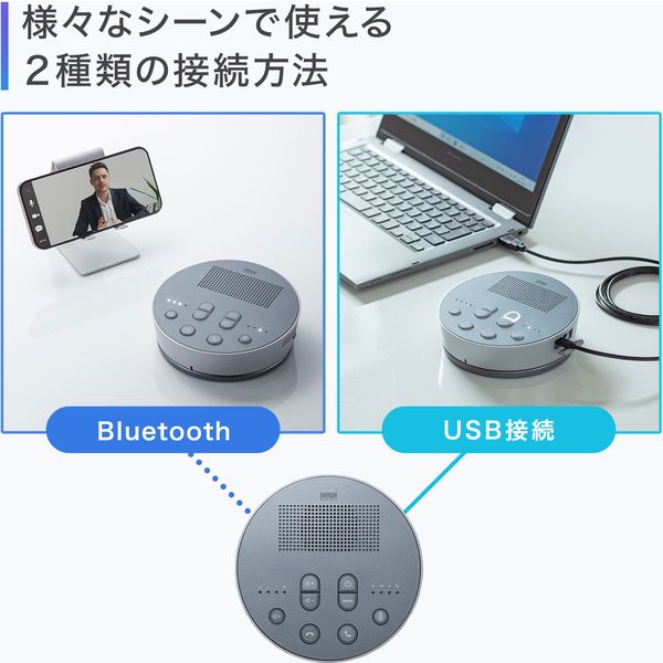 【返品不可】 サンワサプライ Bluetooth会議スピーカーフォン MM-BTMSP3 送料無料 ilam.org