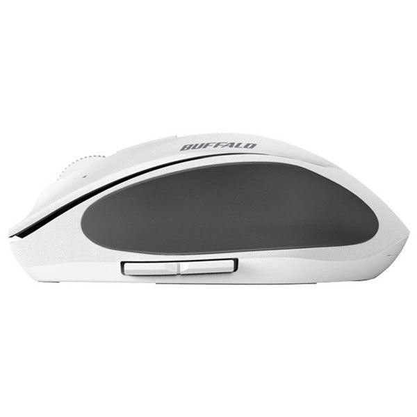バッファロー 無線（ワイヤレス）マウス（静音）Premium Fitマウス ホワイト ブルーLED式/5ボタン/静音タイプ/横スクロール  BSMBW500MWH