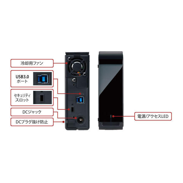 バッファロー ハードウェア暗号機能 USB3.0用 外付けHDD 4TB 黒 HD-LX4.0U3D 1台