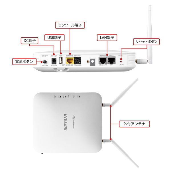 アスクル】バッファロー 無線LANアクセスポイント 法人向け管理者機能搭載 WAPM-1266R 1台 通販 ASKUL（公式）