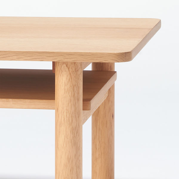 アスクル】 無印良品 木製ローテーブル・オーク材 幅110×奥行55×高さ 