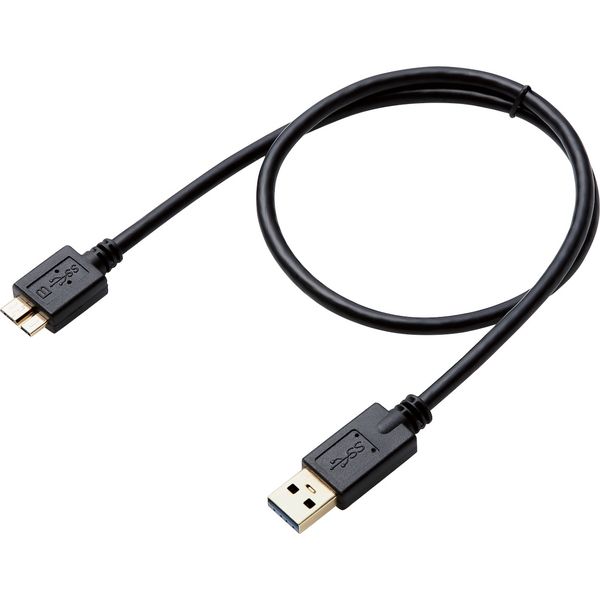 アスクル】USBケーブル 0.5m A[オス]-microB[オス] USB3.0 TV 外付けHDD ブラック DH-AMB3N05BK エレコム  1個（直送品） 通販 ASKUL（公式）
