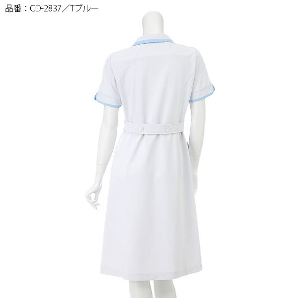 ナガイレーベン ワンピース ナースワンピース 医療白衣 半袖 Tブルー EL CD-2837（取寄品）