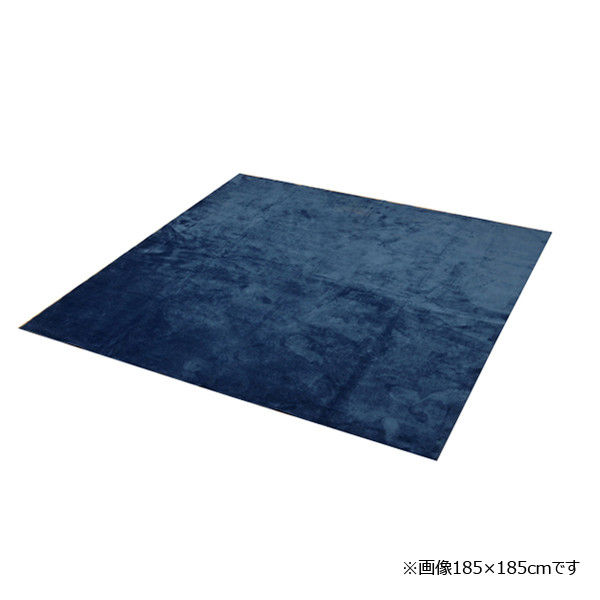 イケヒコ ラグ 4.5畳タイプ 洗える 『イーズ』 ネイビー 約220×320cm すべりにくい裏地加工 3963649 1枚（直送品）