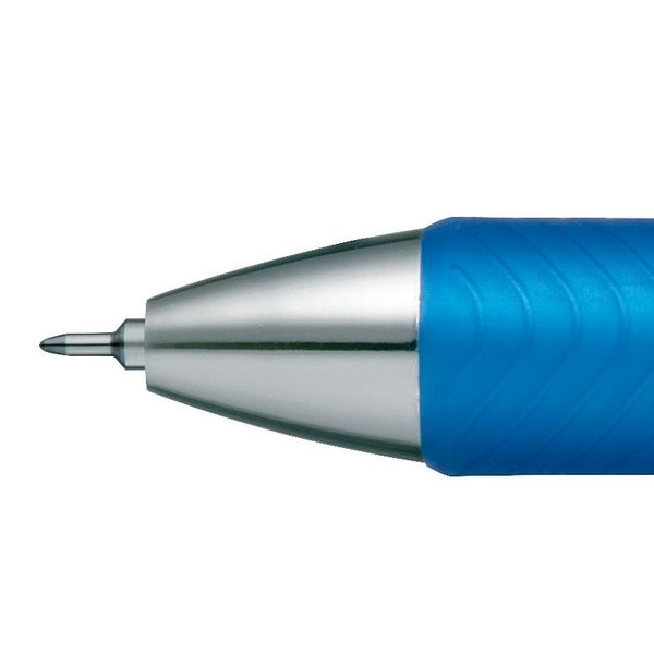 【アスクル】 ぺんてる ゲルインクボールペン エナージェル 0.4mmニードルチップ 青 ノック式 シルバー軸 BLN74-C 1本 通販
