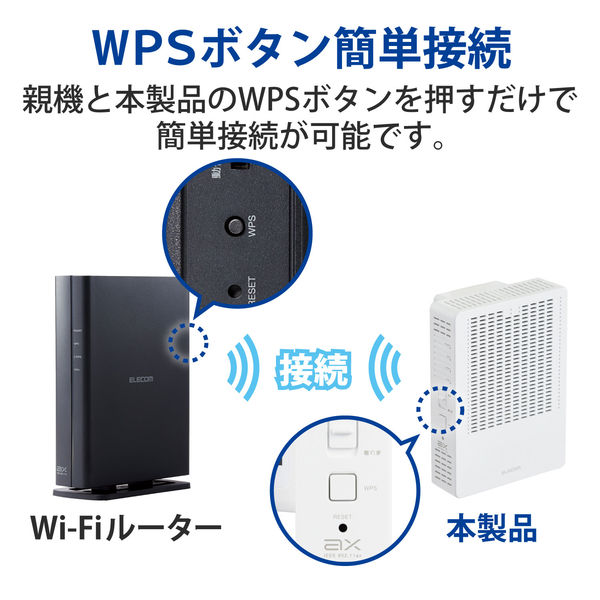 7929円 ファクトリーアウトレット エレコム 無線LAN 中継器 Wi-Fi 1201 574Mbps 高速通信 ホワイト WTC-X1800GC-W