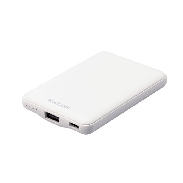 アスクル】モバイルバッテリー 5000mAh 12W 入力(Type-C×1) ホワイト DE-C37-5000WH エレコム 1個（直送品） 通販  ASKUL（公式）