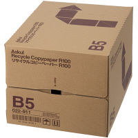 リサイクルコピーペーパーR100　B5　1箱（500枚入×10冊）　アスクル オリジナル