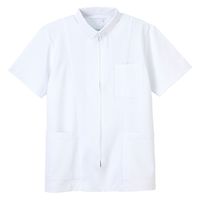 ナガイレーベン 男子上衣（医務衣 ボタンダウンジャケット） 半袖 ホワイト BL HO-1957（取寄品）