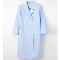 ナガイレーベン 女子診察衣（ダブル） KEX-5120  ブルー LL 女子ダブル診察衣 ドクターコート 医療白衣