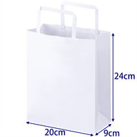 平紐手提袋　薄型エコノミータイプ　白　無地　SS　1セット（900枚：300枚入×3箱）　アスクル オリジナル