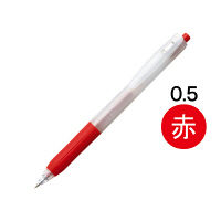 アスクル ノック式ゲルインクボールペン 0.5mm 赤 30本 AJJ15-R オリジナル