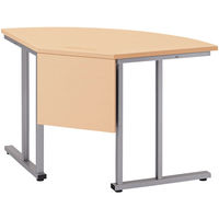 プラス TMユニットテーブル2 コーナーテーブル ホワイトメープル 幅R900×奥行R900×高さ720mm 1台（2梱包）