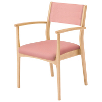 ＜LOHACO＞ コイズミファニテック 介護施設用椅子 GMC-R1-LP-N ライトピンク／ナチュラル画像