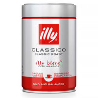 【コーヒー粉】イリー（illy)ブレンド　エスプレッソ粉　ミディアムロースト（クラシコ） 1缶（250g）