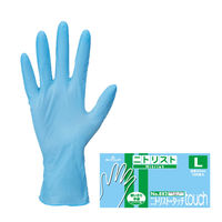 使いきりニトリル手袋(粉なし)　ニトリスト・タッチ　No.882　Lサイズ　ブルー　1箱(100枚入)　ショーワグローブ