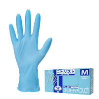 アスクル】 川西工業 ニトリル使いきり手袋 ストロング 粉なし ブルー 