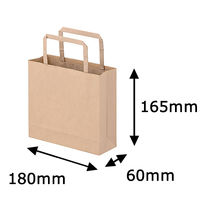スーパーバッグ　エコノミー平紐手提紙袋　茶　3S　1071701660　1セット（900枚：300枚入×3箱） オリジナル