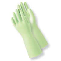 「現場のチカラ」 塩化ビニール手袋 簡易包装ワーキング中厚手 グリーン L 5双 111 ショーワグローブ オリジナル