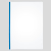 アスクル　レール式クリアーホルダースリム（20枚綴じ）　青　A4タテ　1セット（30冊） オリジナル