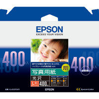 エプソン　写真用紙（光沢）　L判　KL400PSKR　1箱（400枚入）