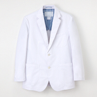 ナガイレーベン テーラードジャケット 男性用 長袖 ホワイト シングル S SD-3080（取寄品）