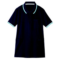 自重堂 半袖ロングポロシャツ 女性用 ネービー M WH90338（取寄品）
