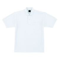 自重堂 半袖ポロシャツ 男女兼用 ホワイト LL 47614（取寄品）