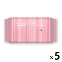 ウェットティッシュ　BOXタイプ　ノンアルコール除菌タイプウェット　詰替用　1セット（100枚入×5個）　伊藤忠リーテイルリンク