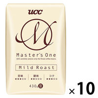 【コーヒー豆】UCC上島珈琲 マスターズワン マイルドロースト 豆 1ケース（430g×10袋入） オリジナル