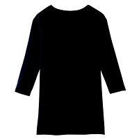 自重堂 七分袖インナーTシャツ 男女兼用 ブラック M WH90029（取寄品）