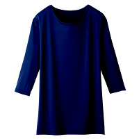 自重堂 七分袖インナーTシャツ 男女兼用 ネービー S WH90029（取寄品）