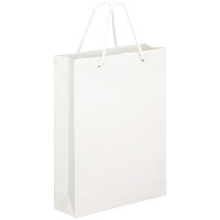 スーパーバッグ　ミラーフィルム手提紙袋ホワイト（M）　1袋（30枚入）