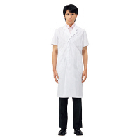 住商モンブラン ドクターコート（診察衣） メンズ 半袖 白 シングル 4L 51-602（直送品）