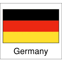 ササガワ 国旗シール Germany 22-2502 1袋（96片（24片×4シート）入×10冊）（取寄品）