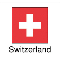ササガワ 国旗シール Switzerland 22-2505 1袋（96片（24片×4シート）入×10冊）（取寄品）