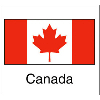 ササガワ 国旗シール Canada 22-2516 1袋（96片（24片×4シート）入×10冊）（取寄品）